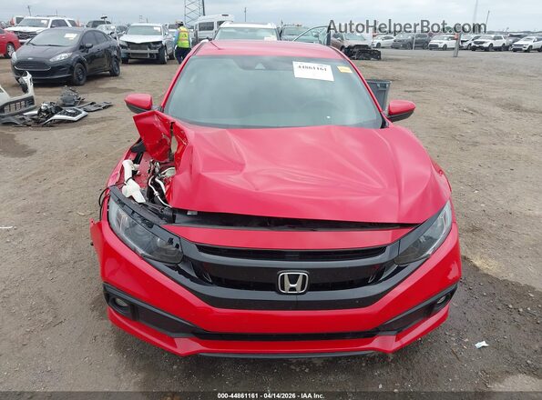 2HGFC2F85LH569471 2020 HONDA CIVIC Red Vista del cuadro de instrumentos
