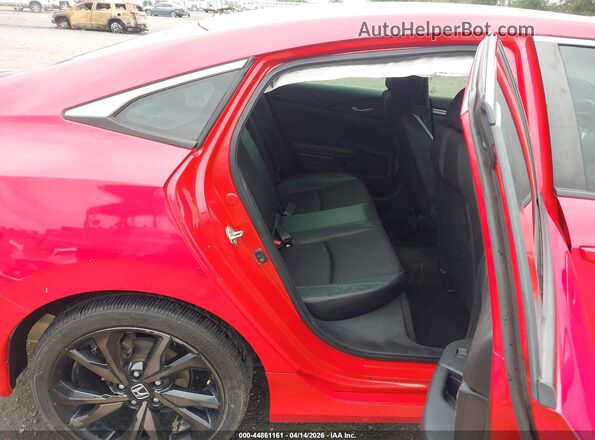 2HGFC2F85LH569471 2020 HONDA CIVIC Red Vista de la etiqueta del VIN