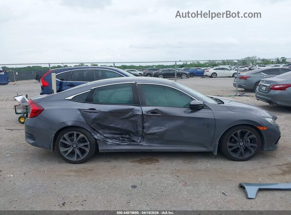 2HGFC2F86LH601487 2020 HONDA CIVIC Gray Вид щитка приладів