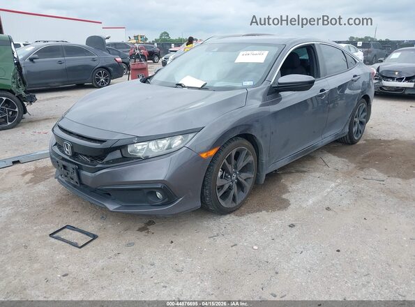 2HGFC2F86LH601487 2020 HONDA CIVIC Gray Передня ліва чверть