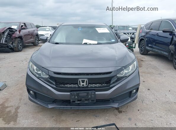 2HGFC2F86LH601487 2020 HONDA CIVIC Gray Вид панелі приладів