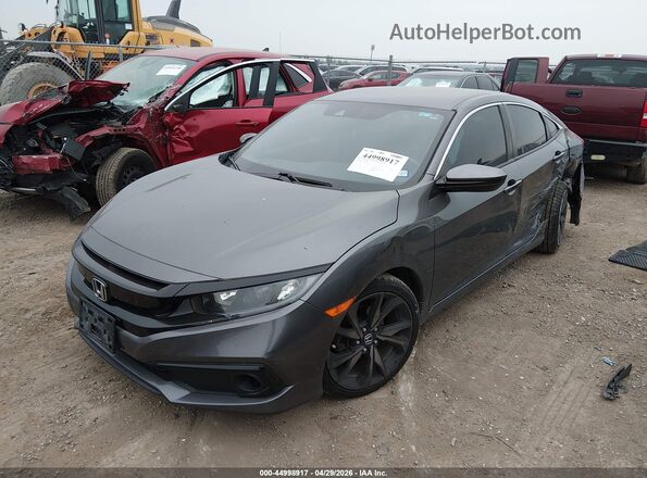 2HGFC2F86MH548579 2021 HONDA CIVIC Gray Առջևի ձախ երեք քառորդ տեսարան
