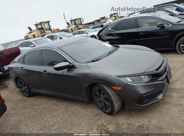 2HGFC2F86MH548579 2021 HONDA CIVIC Gray Սալոնի հետևի տեսք