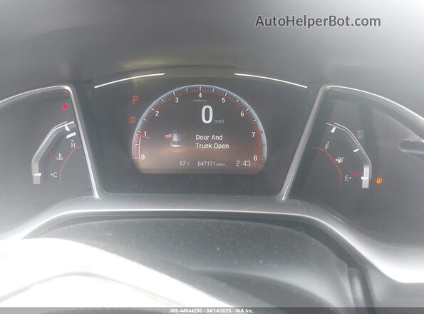 2HGFC2F87LH566362 2020 HONDA CIVIC Gray უკანა სავარძლების ხედი
