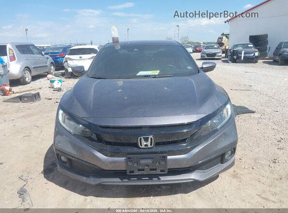 2HGFC2F87LH566362 2020 HONDA CIVIC Gray ხელსაწყოთა პანელის ხედი