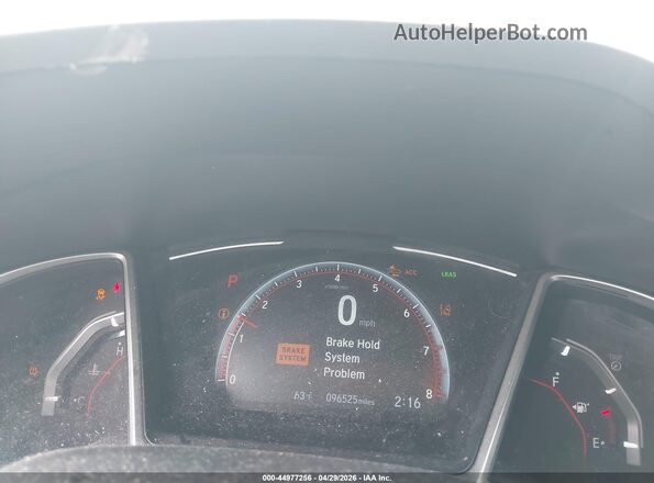 2HGFC2F89KH584019 2019 HONDA CIVIC White უკანა სავარძლების ხედი