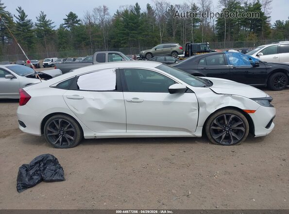 2HGFC2F89KH584019 2019 HONDA CIVIC White უკანა სალონის ხედი