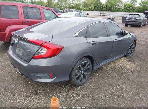 2HGFC2F89KH598566 2019 HONDA CIVIC Gray Հետևի աջ