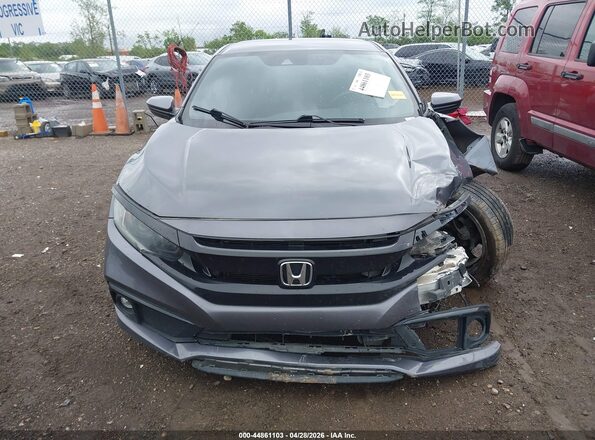 2HGFC2F89KH598566 2019 HONDA CIVIC Gray Առջևի վահանակի տեսք