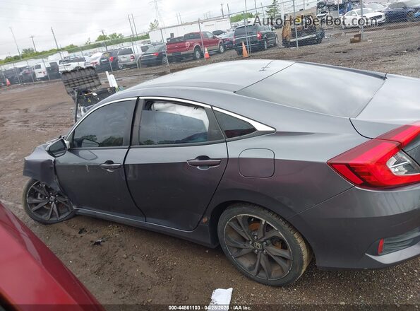 2HGFC2F89KH598566 2019 HONDA CIVIC Gray Սալոնի հետևի տեսք