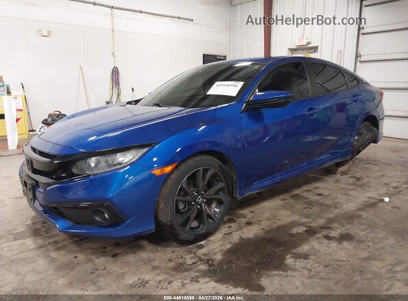 2HGFC2F89LH601953 2020 HONDA CIVIC Blue Front left