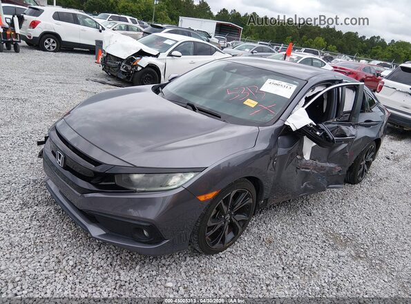 2HGFC2F8XKH591514 2019 HONDA CIVIC Gray Передня ліва чверть
