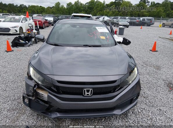 2HGFC2F8XKH591514 2019 HONDA CIVIC Gray Вид щитка приладів