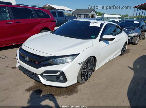 2HGFC3A56LH754244 2020 HONDA CIVIC White წინა მარცხენა ხედი სამი მეოთხედიდან
