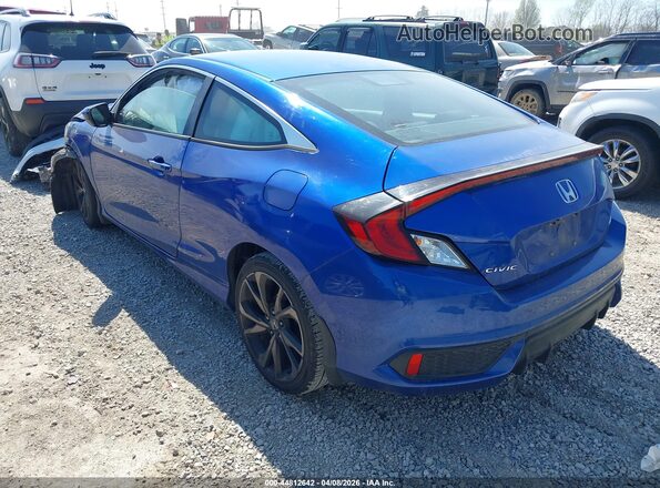 2HGFC4B82KH301722 2019 HONDA CIVIC Blue Հետևի ձախ