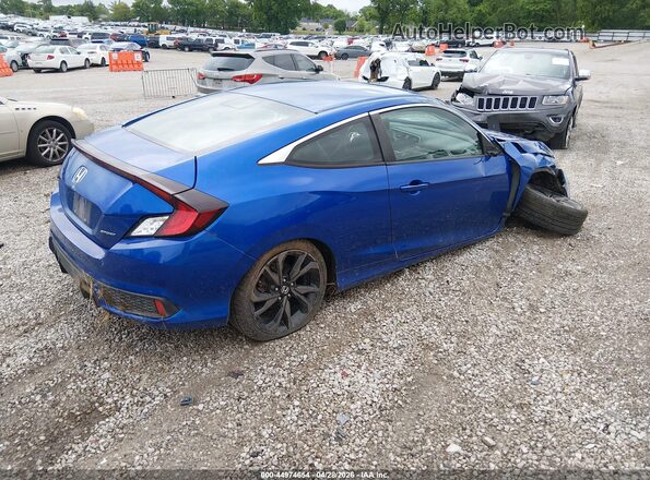 2HGFC4B8XKH307266 2019 HONDA CIVIC Blue Հետևի աջ