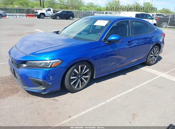 2HGFE1F72NH317076 2022 HONDA CIVIC Blue Przód lewy