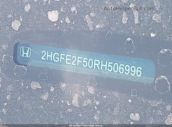 2HGFE2F50RH506996 2024 HONDA CIVIC Blue 
