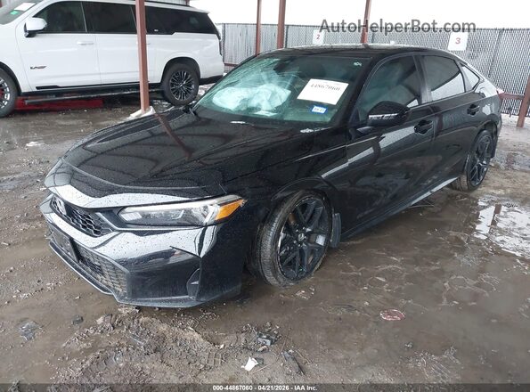 2HGFE2F50SH582319 2025 HONDA CIVIC Black წინა მარცხენა ხედი სამი მეოთხედიდან