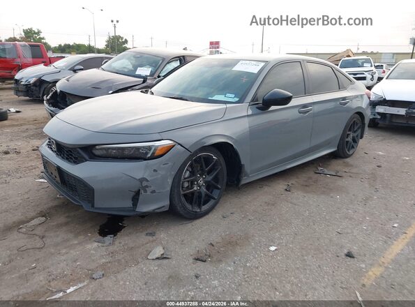 2HGFE2F51SH559986 2025 HONDA CIVIC Gray წინა მარცხენა ხედი სამი მეოთხედიდან