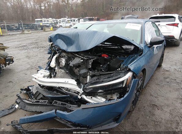 2HGFE2F52SH587568 2025 HONDA CIVIC Blue Առջևի ձախ երեք քառորդ տեսարան