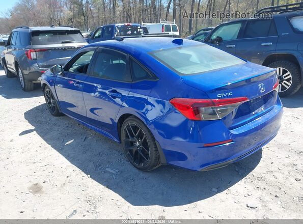 2HGFE2F53NH564112 2022 HONDA CIVIC Blue Rear left