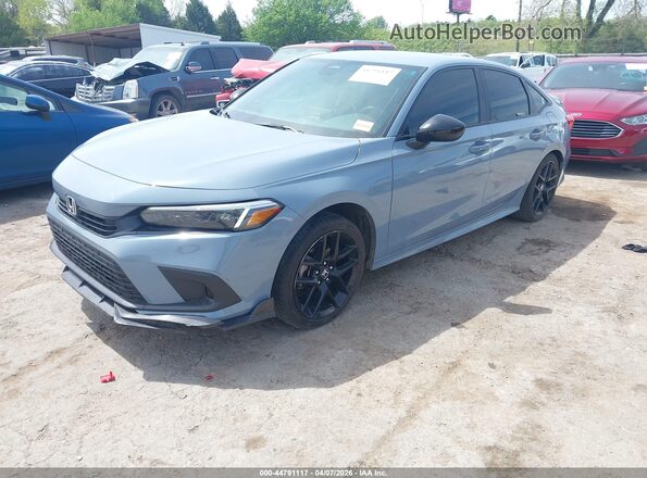 2HGFE2F53PH534823 2023 HONDA CIVIC Blue წინა მარცხენა ხედი სამი მეოთხედიდან
