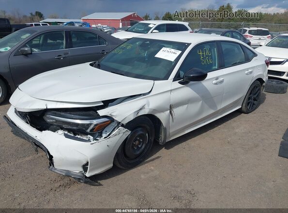 2HGFE2F53SH595131 2025 HONDA CIVIC White წინა მარცხენა ხედი სამი მეოთხედიდან