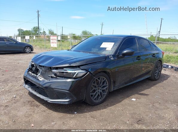 2HGFE2F54PH533437 2023 HONDA CIVIC Black Vista tres cuartos delantera izquierda