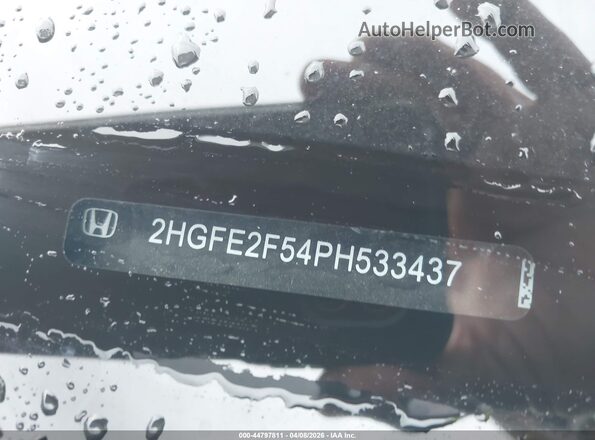 2HGFE2F54PH533437 2023 HONDA CIVIC Black Vista del compartimento del motor