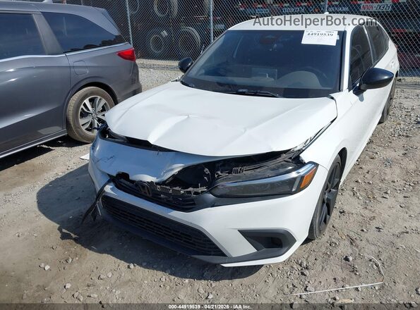 2HGFE2F55NH521293 2022 HONDA CIVIC White Widok z przodu