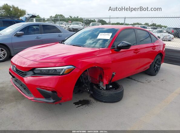 2HGFE2F55RH553148 2024 HONDA CIVIC Red წინა მარცხენა ხედი სამი მეოთხედიდან