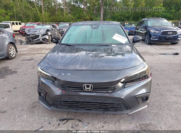 2HGFE2F56NH512084 2022 HONDA CIVIC Gray Вид щитка приладів