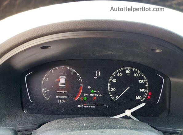 2HGFE2F56NH562192 2022 HONDA CIVIC Blue Instrument cluster view