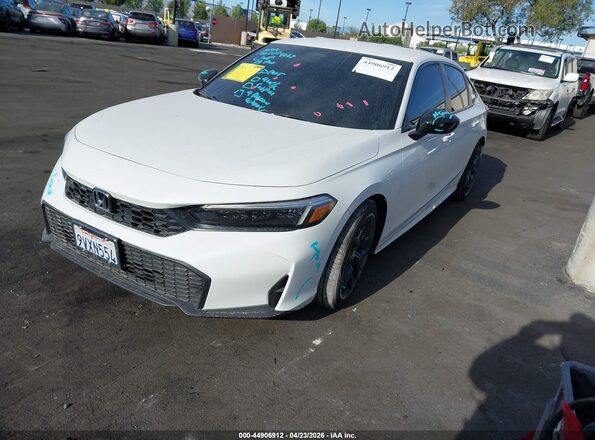 2HGFE2F57TH504461 2026 HONDA CIVIC White წინა მარცხენა ხედი სამი მეოთხედიდან