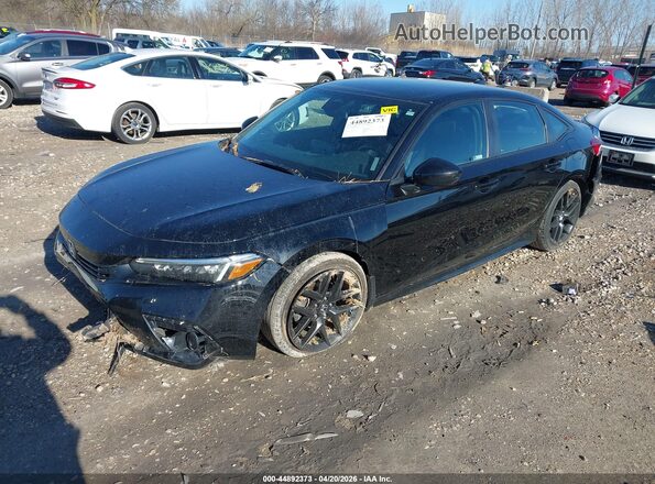 2HGFE2F59PH512521 2023 HONDA CIVIC Black წინა მარცხენა ხედი სამი მეოთხედიდან