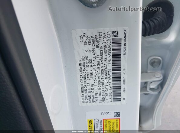 2HGFE2F5XTH543724 2026 HONDA CIVIC White Engine compartment view