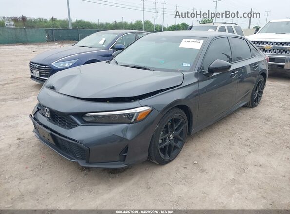 2HGFE4F83SH324382 2025 HONDA CIVIC Gray წინა მარცხენა ხედი სამი მეოთხედიდან