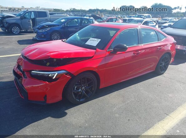 2HGFE4F8XTH319228 2026 HONDA CIVIC Red Առջևի ձախ երեք քառորդ տեսարան
