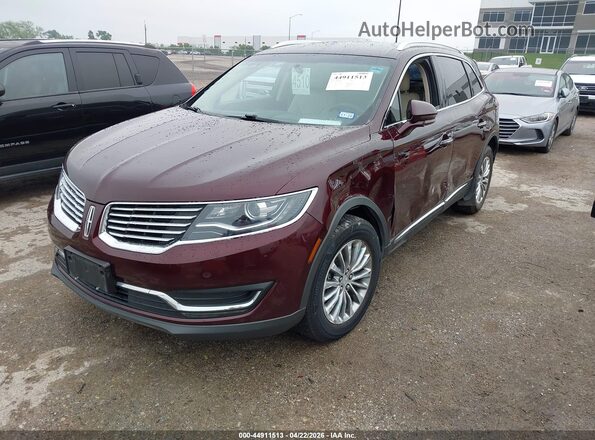 2LMPJ6KR2HBL50167 2017 LINCOLN MKX Maroon Front left