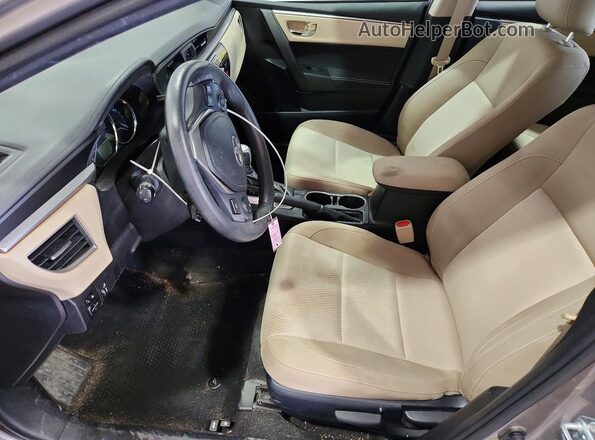 2T1BPRHE7GC612365 2016 TOYOTA LL Tan Front interior view
