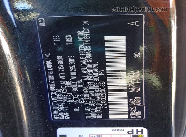 2T2ADCEZ2RC004633 2024 LEXUS NX Black VIN կոդի պիտակի տեսք