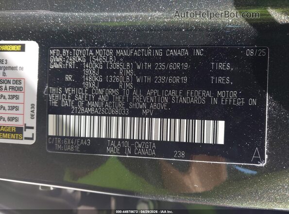 2T2BAMBA2SC068033 2025 LEXUS RX 350 Green 