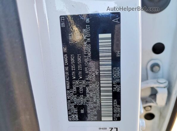 2T2BAMCA4RC040422 2024 LEXUS RX White Engine compartment view
