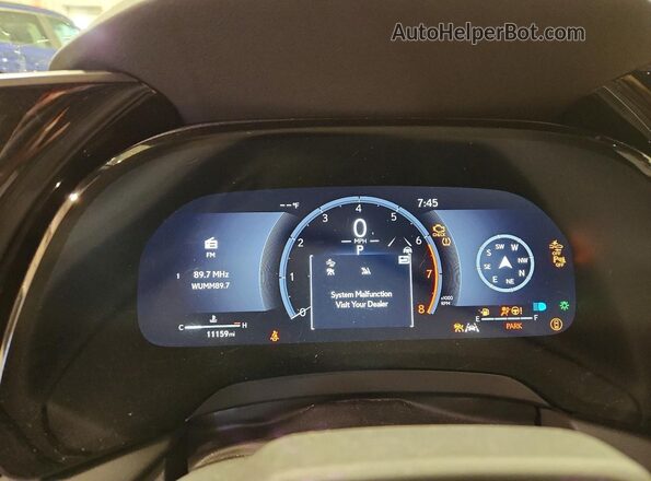 2T2BAMCA4SC094714 2025 LEXUS RX Black Instrument cluster view