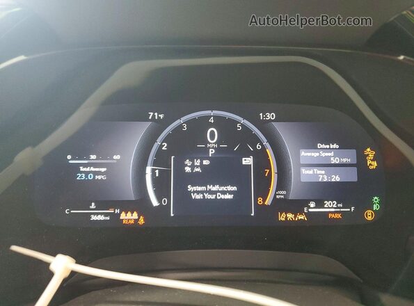 2T2BAMCA5TC130802 2026 LEXUS RX White Widok zestawu wskaźników