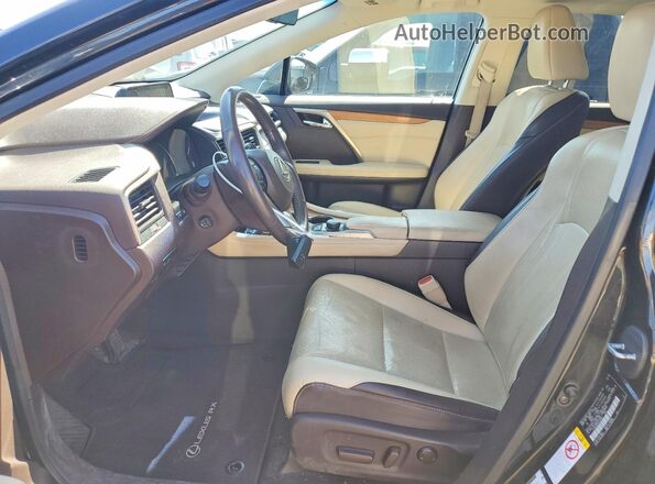 2T2BZMCA6GC048057 2016 LEXUS RX Black წინა სალონის ხედი