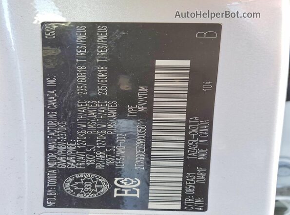 2T2GGCEZ2RC035611 2024 LEXUS NX White Панорамний вид салону 360°