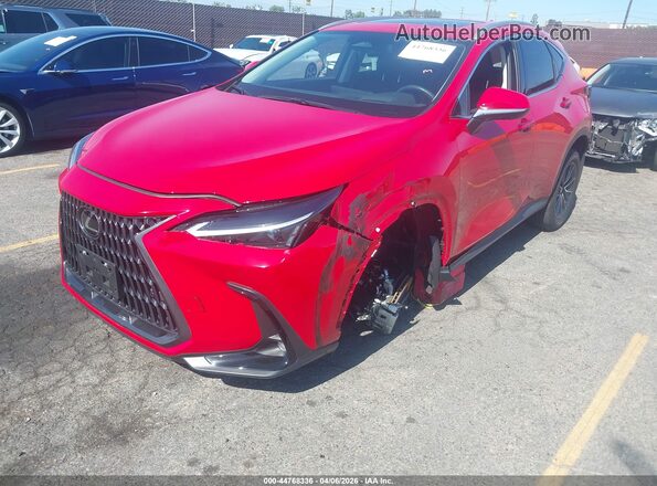 2T2GKCEZ3SC056357 2025 LEXUS NX 350H Red წინა მარცხენა ხედი სამი მეოთხედიდან