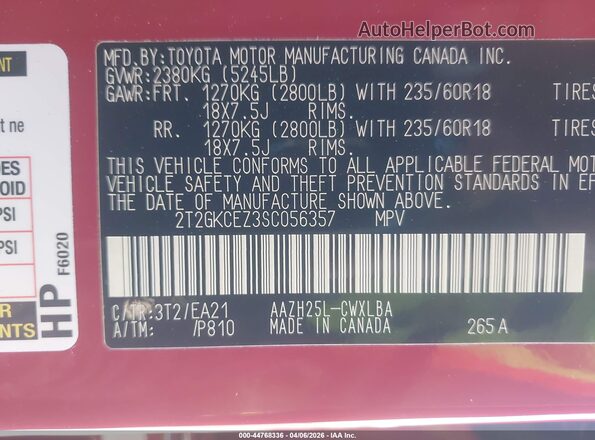 2T2GKCEZ3SC056357 2025 LEXUS NX 350H Red ძრავის განყოფილების ხედი